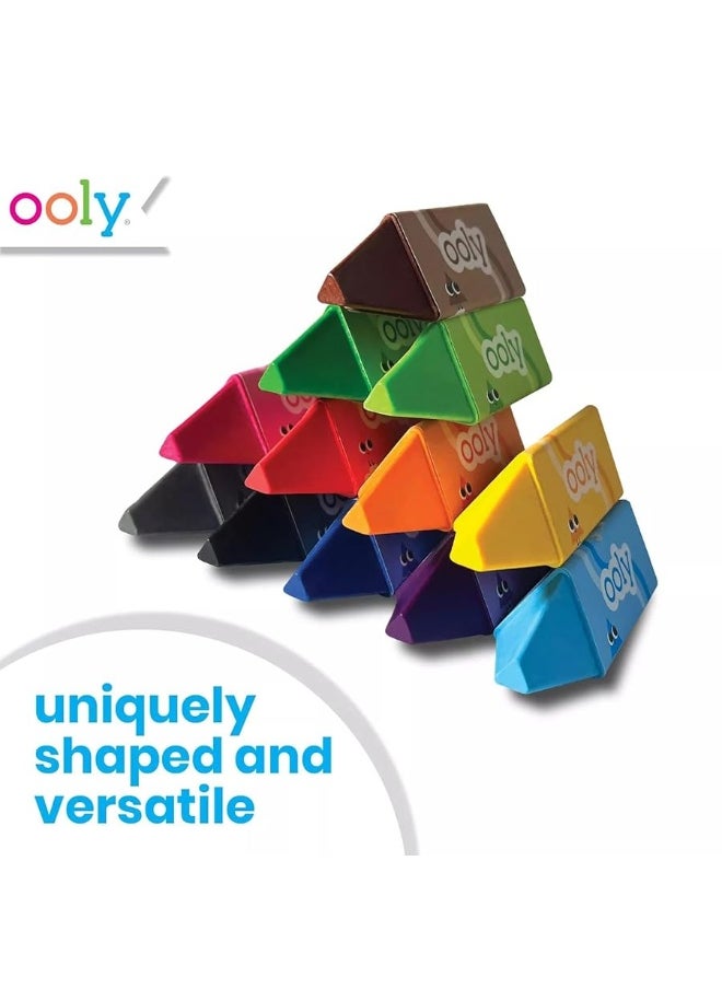 Ooly Happy Triangles Jumbo Crayons for Toddlers and Little Hands [Set of 12], Non-Toxic Triangle Shaped Crayons are Easy to Hold Crayons for Young Kids, No Rolling Crayons - pzsku/Z2EC2FCED6703B78BC751Z/45/_/1729411883/12cf9448-7769-45ae-be42-68138dcb744f