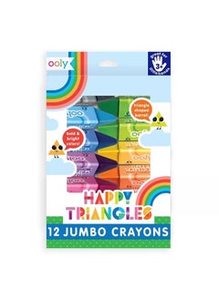 Ooly Happy Triangles Jumbo Crayons for Toddlers and Little Hands [Set of 12], Non-Toxic Triangle Shaped Crayons are Easy to Hold Crayons for Young Kids, No Rolling Crayons - pzsku/Z2EC2FCED6703B78BC751Z/45/_/1729412243/1760aeab-c996-49bf-b13d-0b444166598a