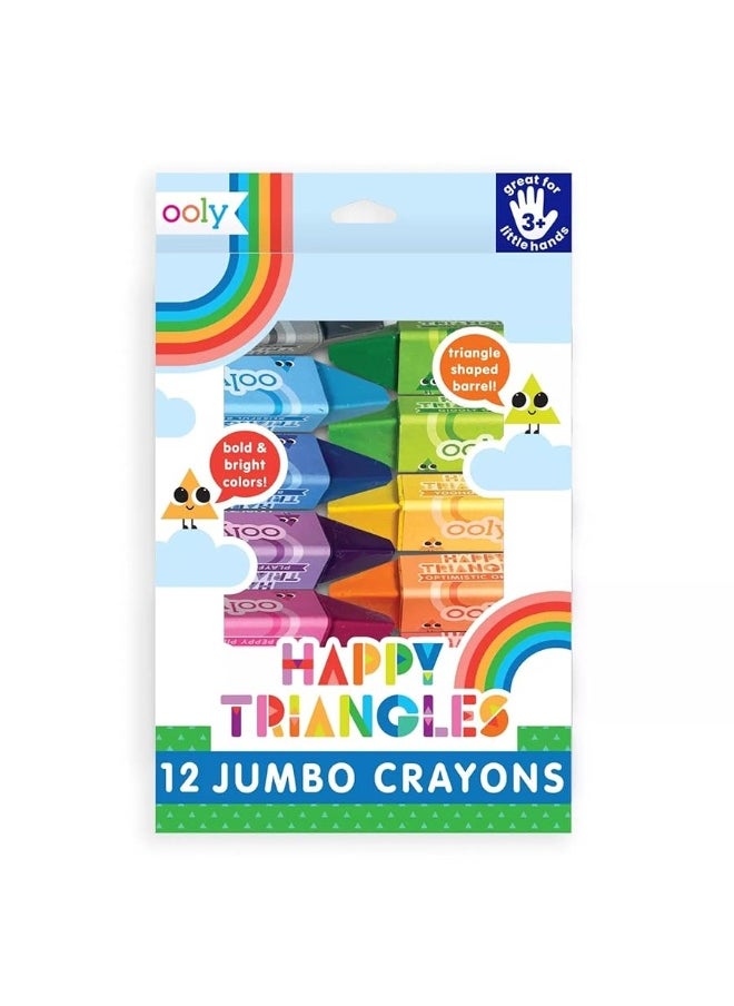 Ooly Happy Triangles Jumbo Crayons for Toddlers and Little Hands [Set of 12], Non-Toxic Triangle Shaped Crayons are Easy to Hold Crayons for Young Kids, No Rolling Crayons - pzsku/Z2EC2FCED6703B78BC751Z/45/_/1729412243/1760aeab-c996-49bf-b13d-0b444166598a