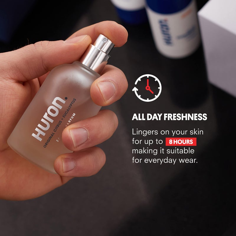 Huron Menâ€™s Cologne - Eau de Parfum for Everyday Wear - Crisp & Invigorating Scent of Citrus, Eucalyptus, Mint & Aromatic Greens - Long Lasting - Safe, Clean Ingredients - 1.7 Fl. Oz. - Image 5