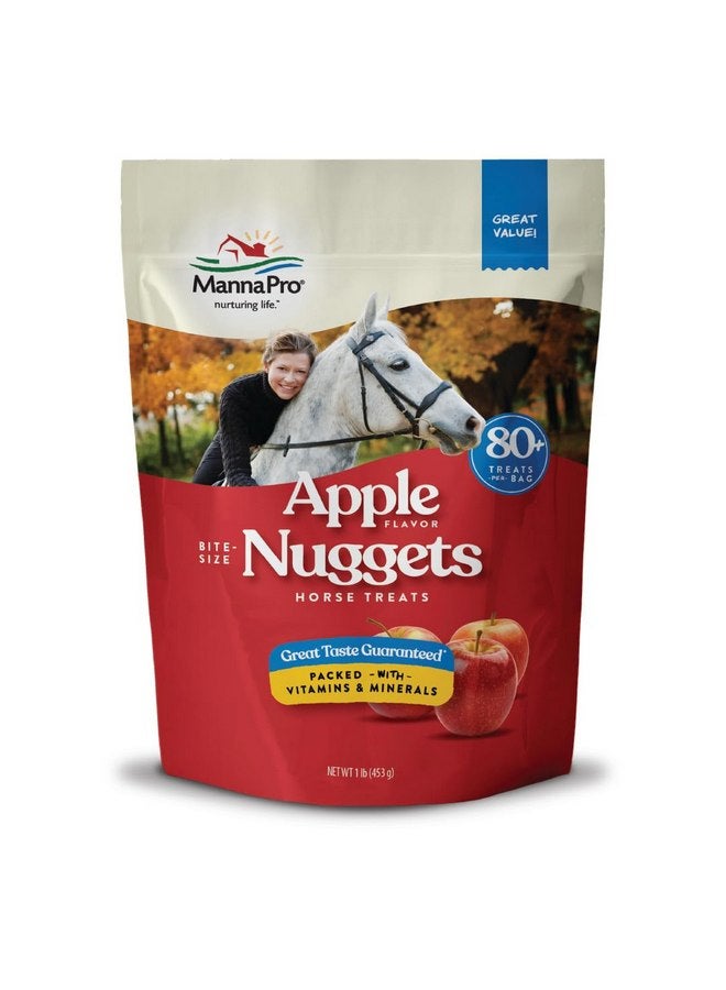 Manna Pro Apple Flavored Bite-Sized Nuggets Horse Treats, 1 lb - Image 1