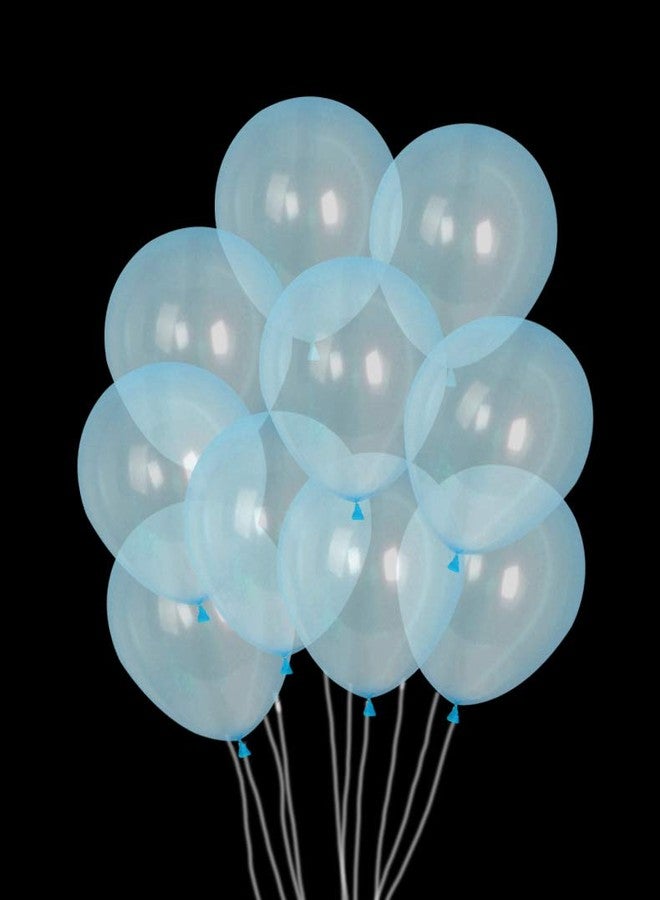 AnnoDeel 100pcs Crystal Pastel Clear Balloon, 12 inch Thick Transparent Party Latex Balloon for Wedding Birthday Baby Shower Party Decoration (Blue) - Image 3