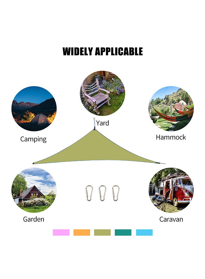 بيوينتي 13ft Rain Fly UV Resistant Sun Shade Sail Canopy, Waterproof Heavy Duty Triangle 210T Polyester Awning Sand Sunshade, for Outdoor Patio Garden Backyard Activities - Image 5