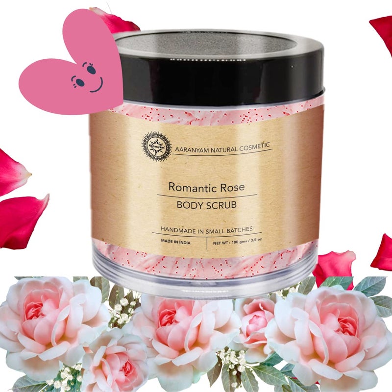Aaranyam Pack of 2 Aaranyam Rose Petals Body Sugar Scrub for Men Women Natural Ten Dust Removel Body120 g - Image 5
