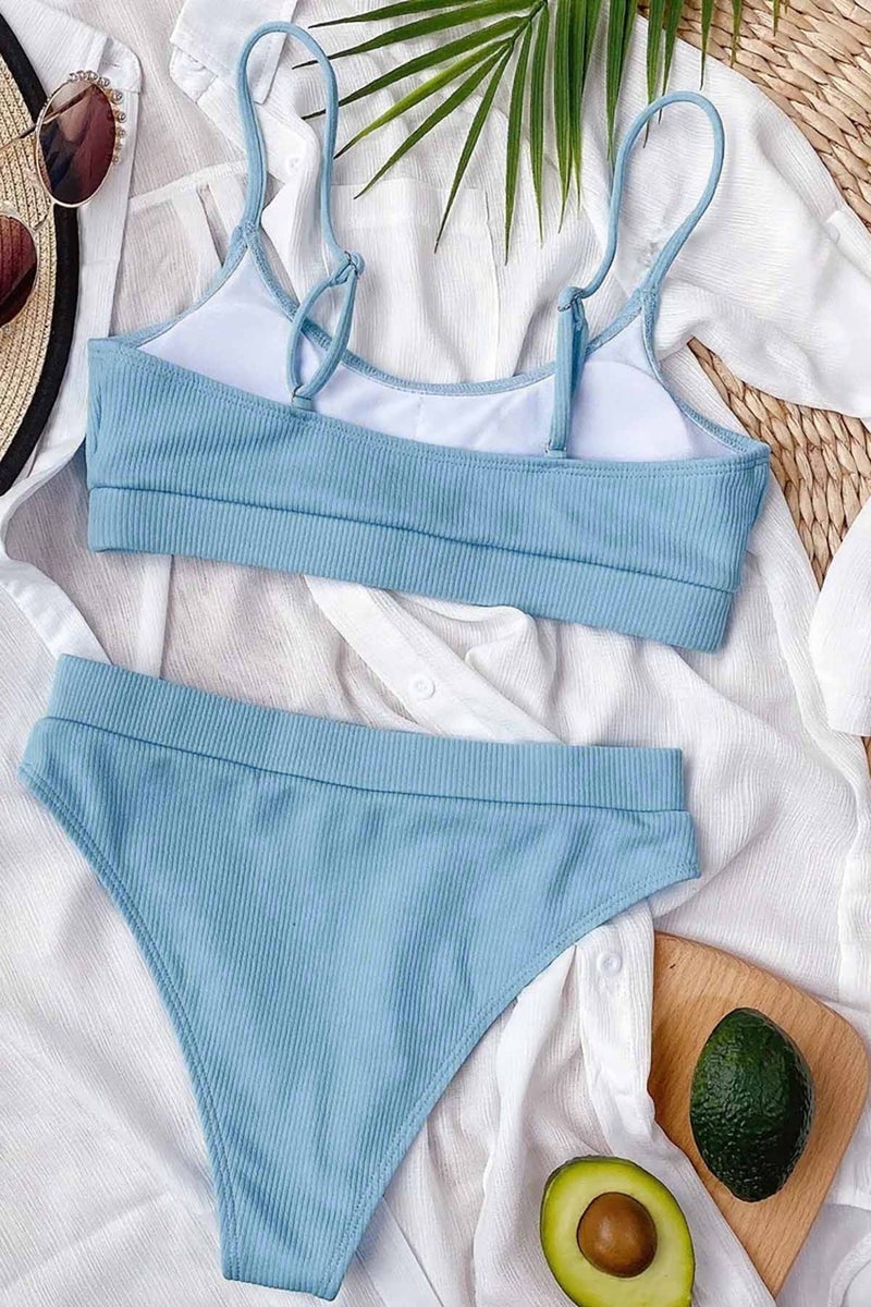 Angelsin High Waist Twill Tankini Bikini Top  - Image 2