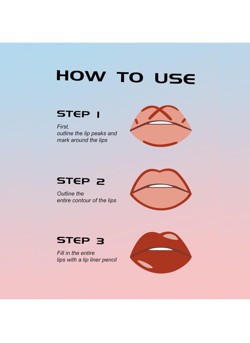 SYOSI - 6Pcs Liquid Waterproof Lip Liner Set, Lip Stain Tint Marker Pen, Gourd-Shaped Precise Chisel Tip for Smooth Application, Easy Glide, Nude Brown Matte Shades, Non Feathering, Rich Color - Image 1