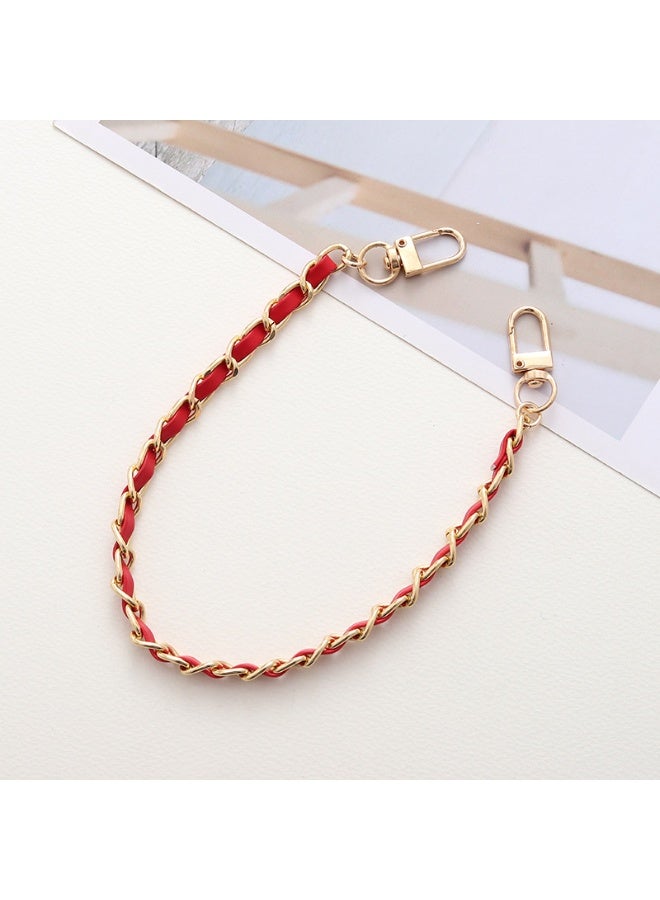 NIBEMINENT Beaded Phone Lanyard, Anti Lost Removable Wrist Strap,Hand Crafted Leather Hand Chain Bracelet Pendant, Phone Keychain Lanyard,K1740/Dahong