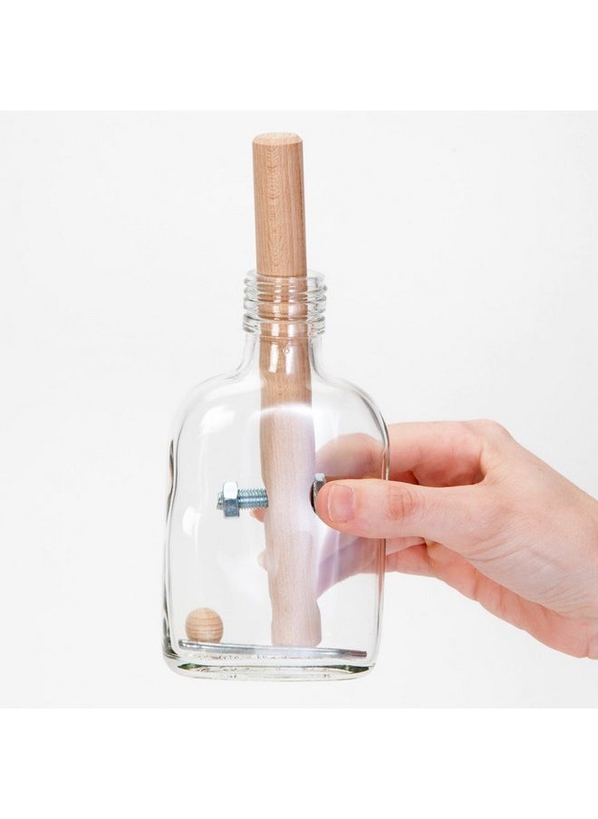 Bits and Pieces Bits and Pieces - Bottled Frustration Impossible Puzzle Bottle - Glass Bottle Brain Teaser Puzzles for Adults - Brain Game - 3" x 8" x 1-1/2"  - Image 3