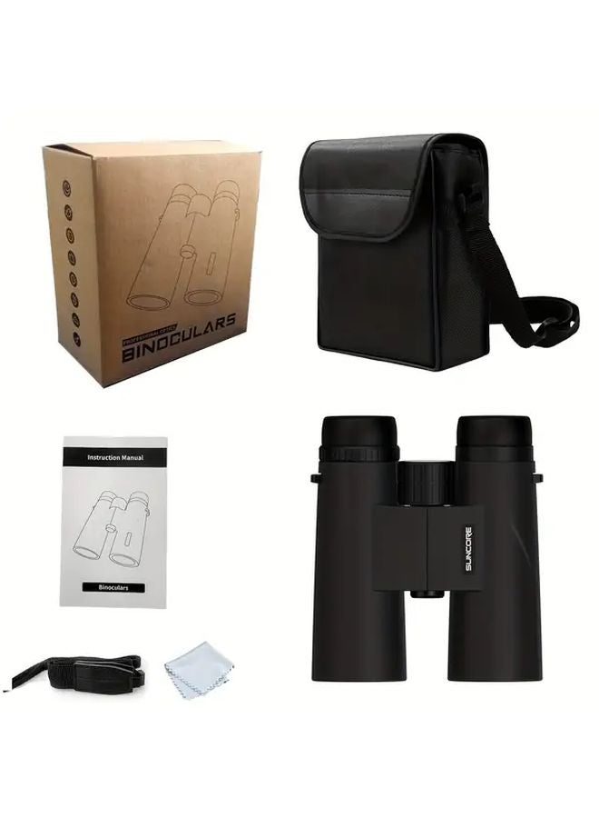 Black Suncore 10X42 HD Binoculars For Bird Watching Travel Outdoor Sports - Image 1