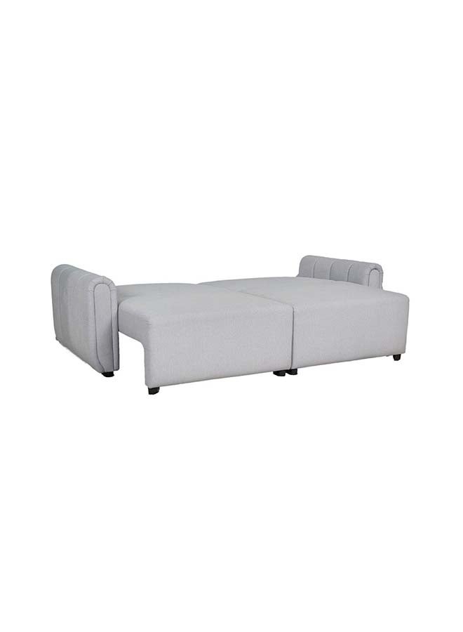 Danube Home Nildur 2 Seater Fabric Sofabed Modern Design Two Seat Sofas Comfortable Living Room Furniture L 227 x W 96 x H 96 cm Light Grey - Image 4
