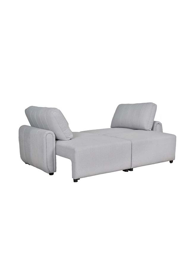 Danube Home Nildur 2 Seater Fabric Sofabed Modern Design Two Seat Sofas Comfortable Living Room Furniture L 227 x W 96 x H 96 cm Light Grey - Image 5