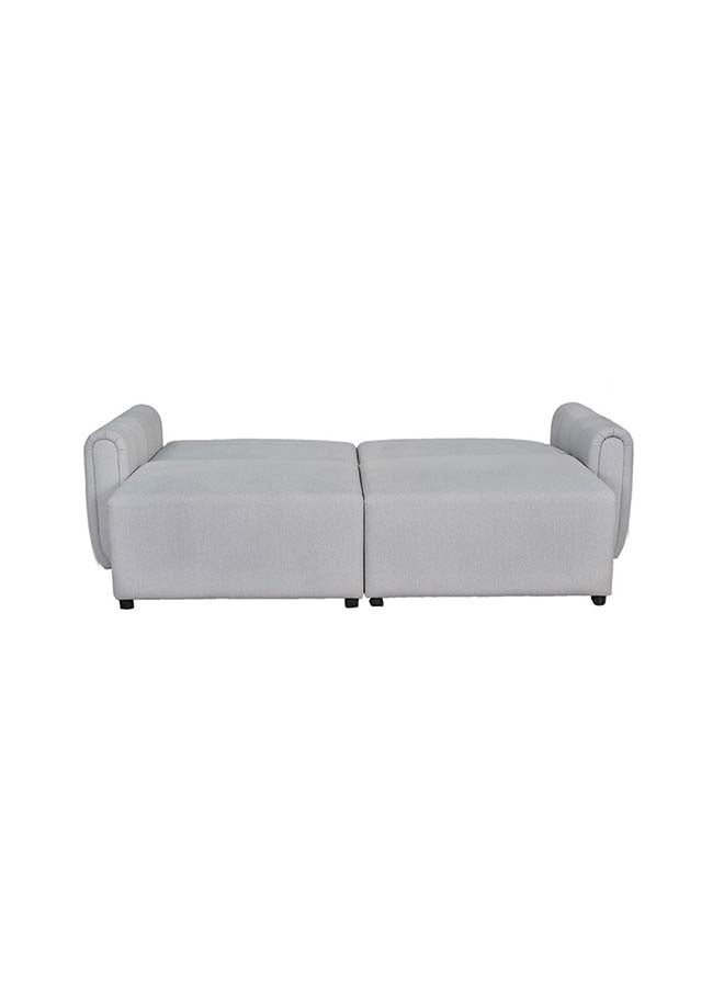 Danube Home Nildur 2 Seater Fabric Sofabed Modern Design Two Seat Sofas Comfortable Living Room Furniture L 227 x W 96 x H 96 cm Light Grey - Image 3