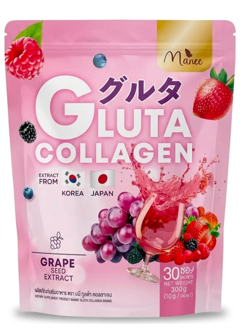 Manee Mani Gluta Collagen Dietary Supplement for Skin Radiance and Brightening - 30 Sachets - Image 1