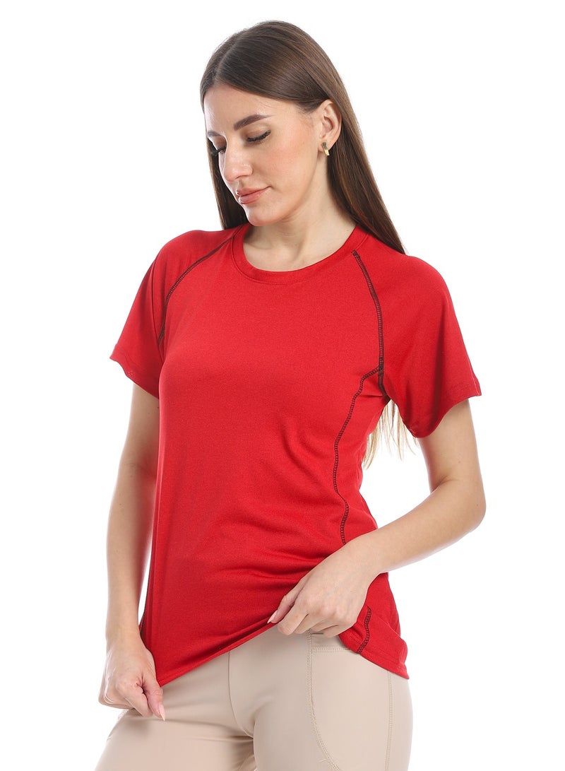 Caesar women sport t-shirt with half sleeves - Image 3