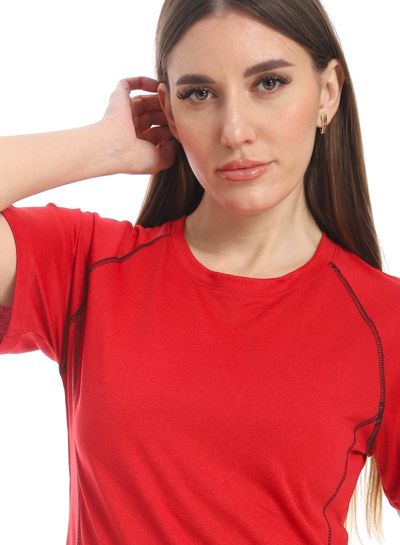 Caesar women sport t-shirt with half sleeves - Image 4