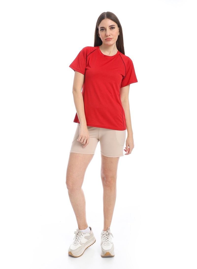 Caesar women sport t-shirt with half sleeves - Image 2