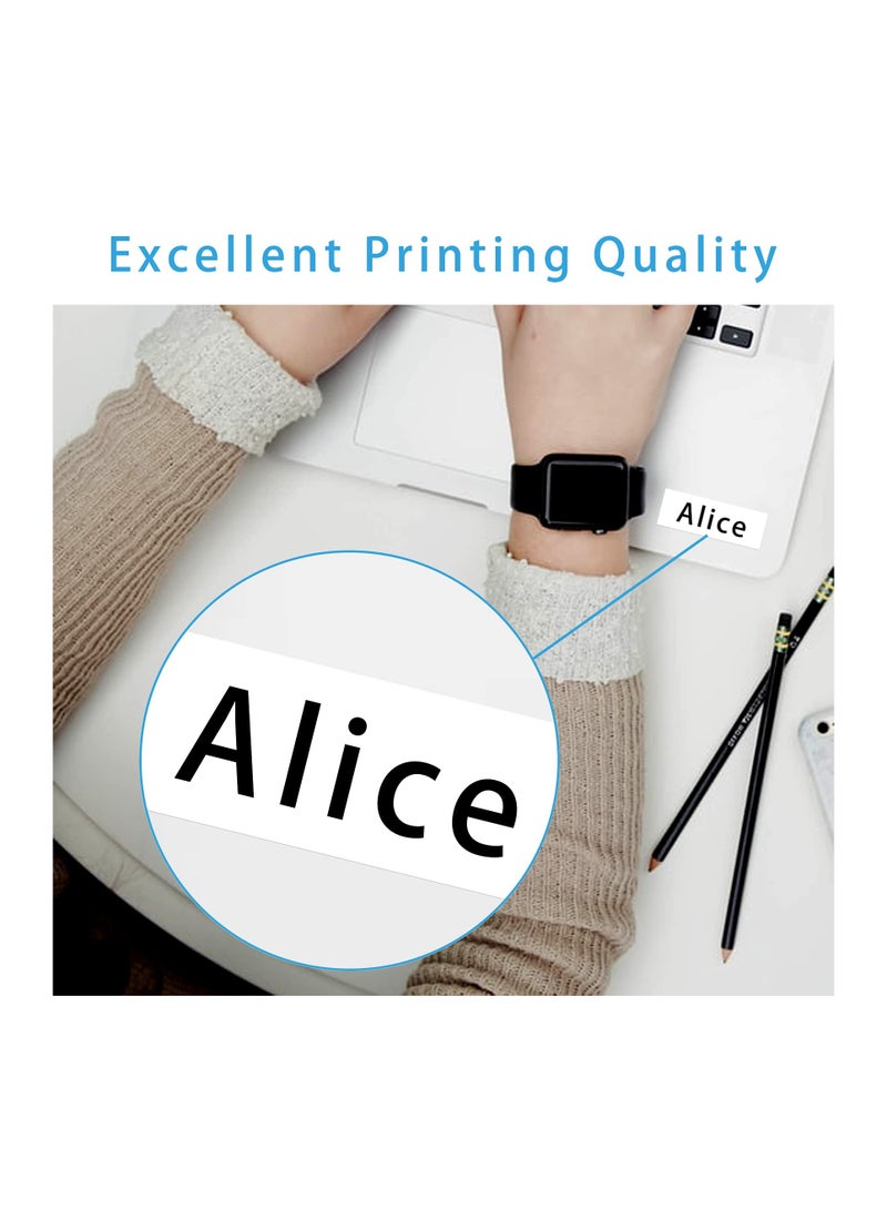 Zikra Compatible Label Tape Replacement for Dymo LetraTag Tape White Paper 12mm x 4m Refills 91200 S0721510 Labelling Tape Black on White for Dymo LetraTag LT-100H LT-100T QX50 XR XM 2000, 3-Pack - Image 2