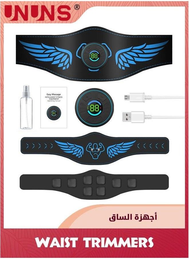 UNUNS Ab Stimulator Belt,Abdominal Training Workout Belt,Tactical Abs Muscle Toner,Waist Trimmer Workouts Intelligent Fitness Apparatus For Men Women Abdomen/Arm/Leg Exercise,10 Modes  - Image 1