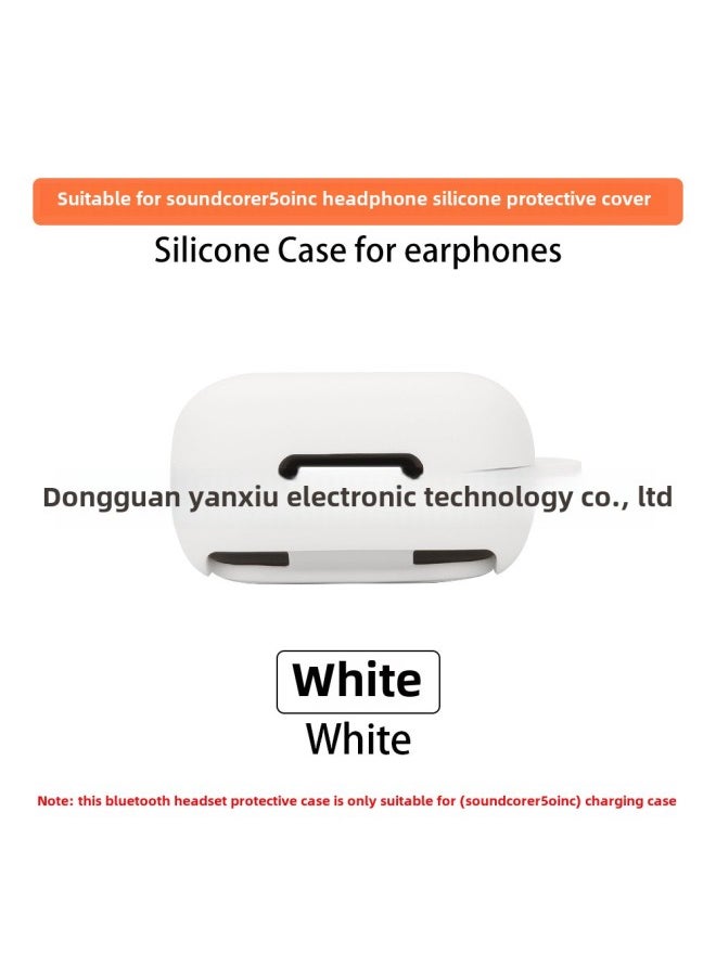 Generic Suitable For Soundcore Sound Wide Anker R50i NC Earphone Case Bluetooth Earphone Protective Case Charging Empty Box-Color:White Nude Outfit-Model:R50i NC  - Image 1