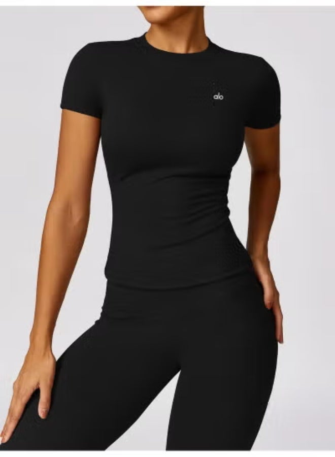Alo Yoga Lady sports short sleeve quick drying - Image 3