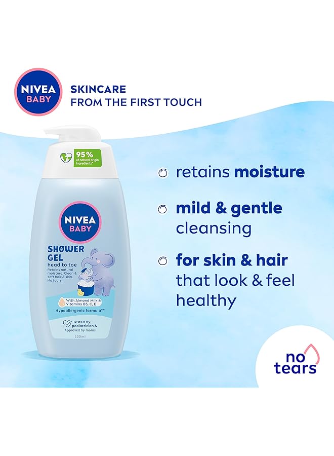 Nivea Baby Bath Shower Gel & Shampoo Head To Toe Calendula Extract 500Ml - Image 4