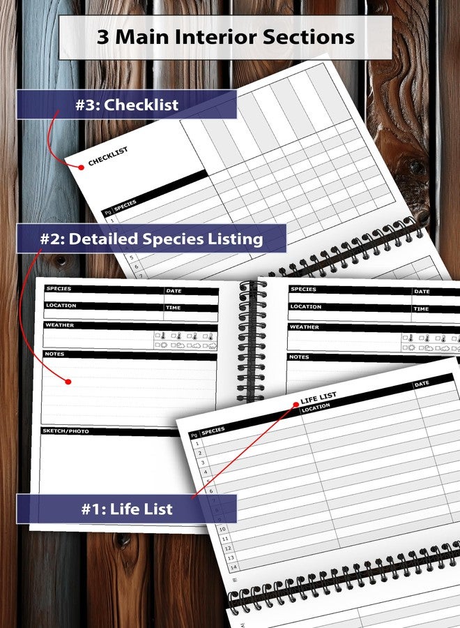 OptiLiving Publishing Birding Journal with Life List & Checklist A5 - Image 4