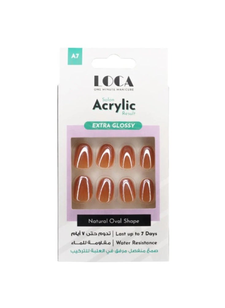 لوكا اظافر صناعية اكرليلك من لوكا - A7 لون نود كروم - Image 1