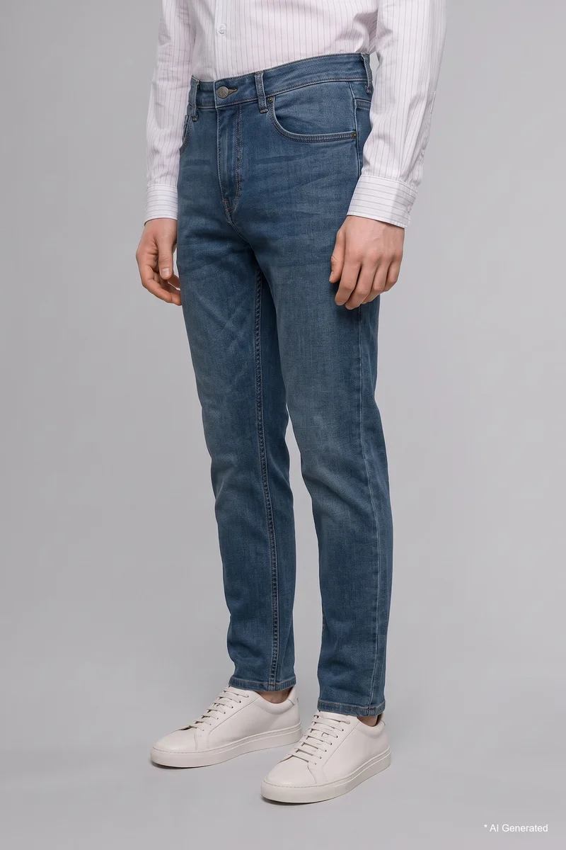 Defacto  Sergio Regular Fit Regular Waist Straight Leg Jeans for Men | Best Price UAE