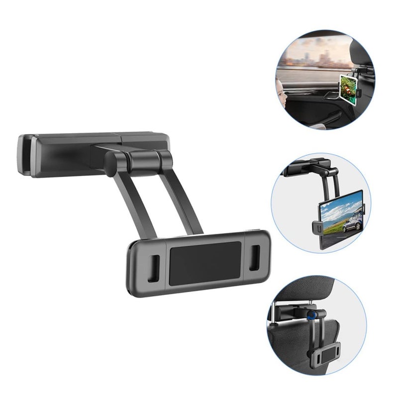 Universal Car Headrest Tablet Holder Mount with Charging Access for Backseat Viewing - Image 4