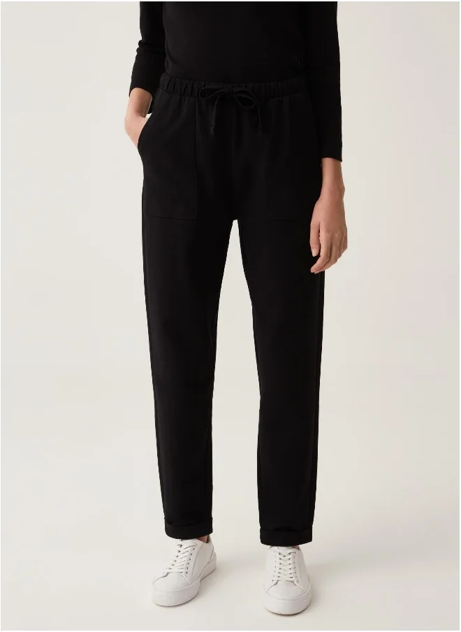 او في اس Ovs Fitness French Terry Joggers With Turn-Ups