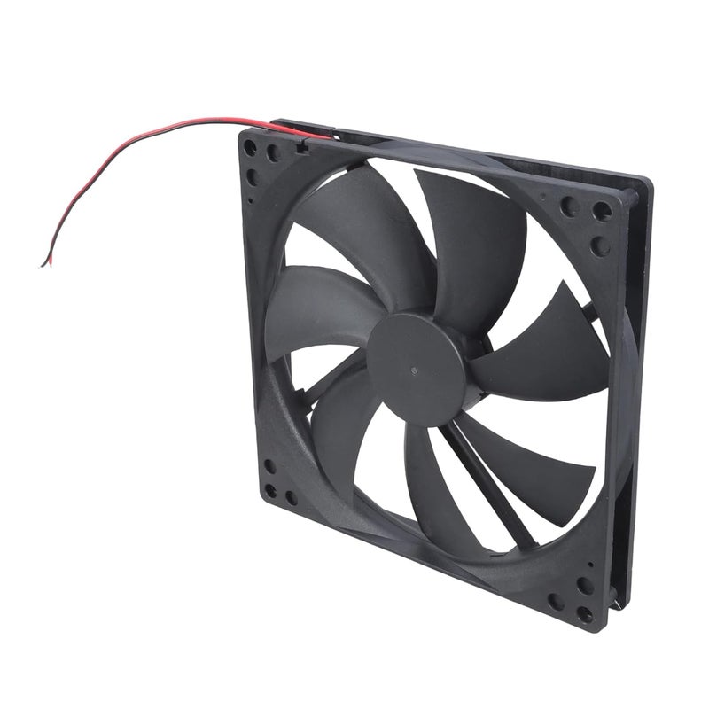 مروحة عادم خادم مقاس 180x180x25mm 12V 80CFM لتدفقات الهواء لتهوية حظائر الحيوانات الأليفة والصوبات الزراعية وأجهزة الألعاب ومروحة عادم الحالة - Image 4