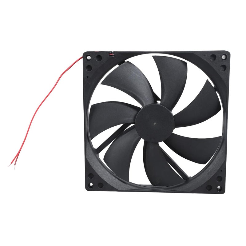 مروحة عادم خادم مقاس 180x180x25mm 12V 80CFM لتدفقات الهواء لتهوية حظائر الحيوانات الأليفة والصوبات الزراعية وأجهزة الألعاب ومروحة عادم الحالة - Image 1