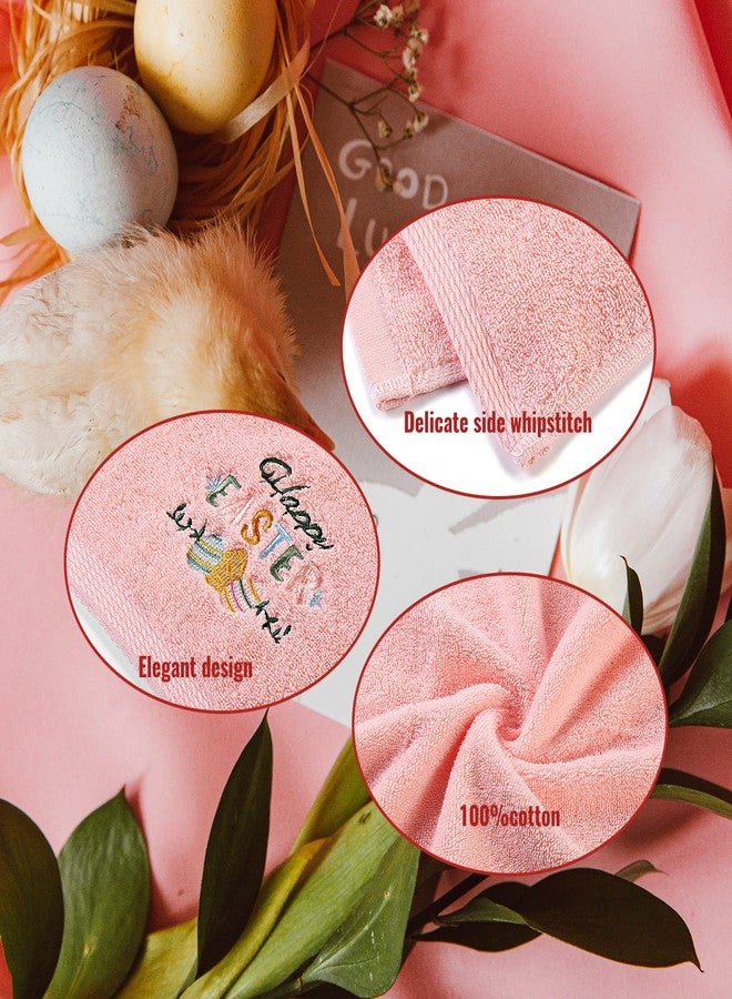 Quera 2 Pack Easter Hand Towels 100% Cotton Embroidered Premium Luxury Decor Bathroom Decorative Dish Towels Set for Drying, Cleaning, Cooking, Holiday Towels Gift Set 14'' x 29'' - Image 3