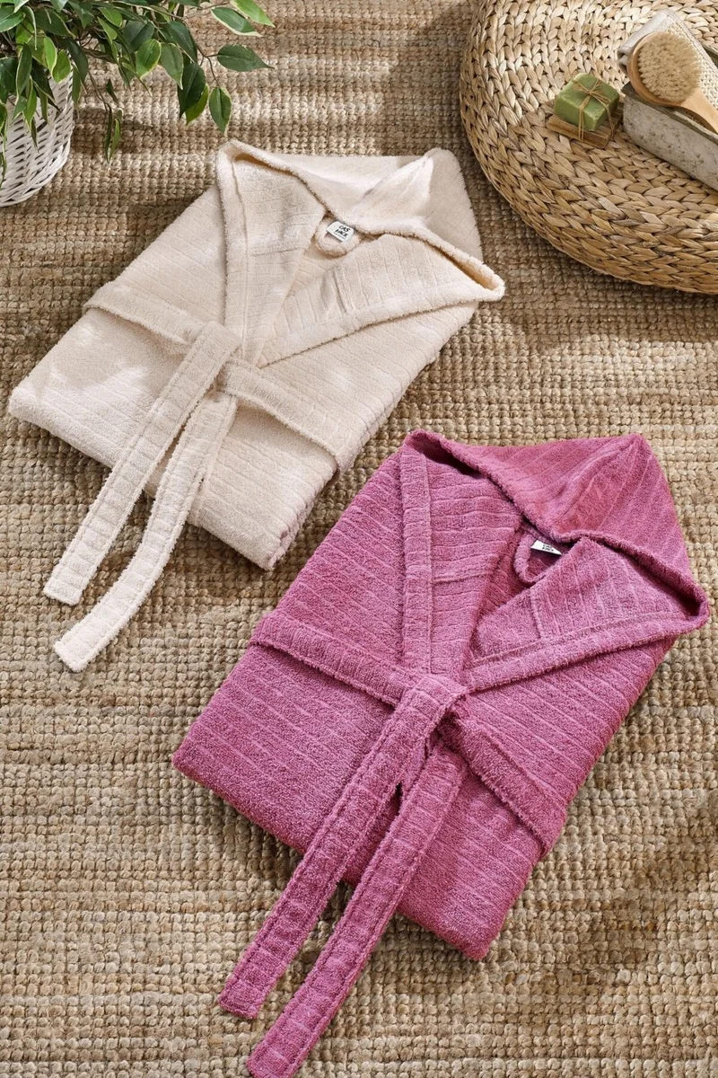 Casnack Quina 2-Piece Hooded Oversize Bathrobe Set