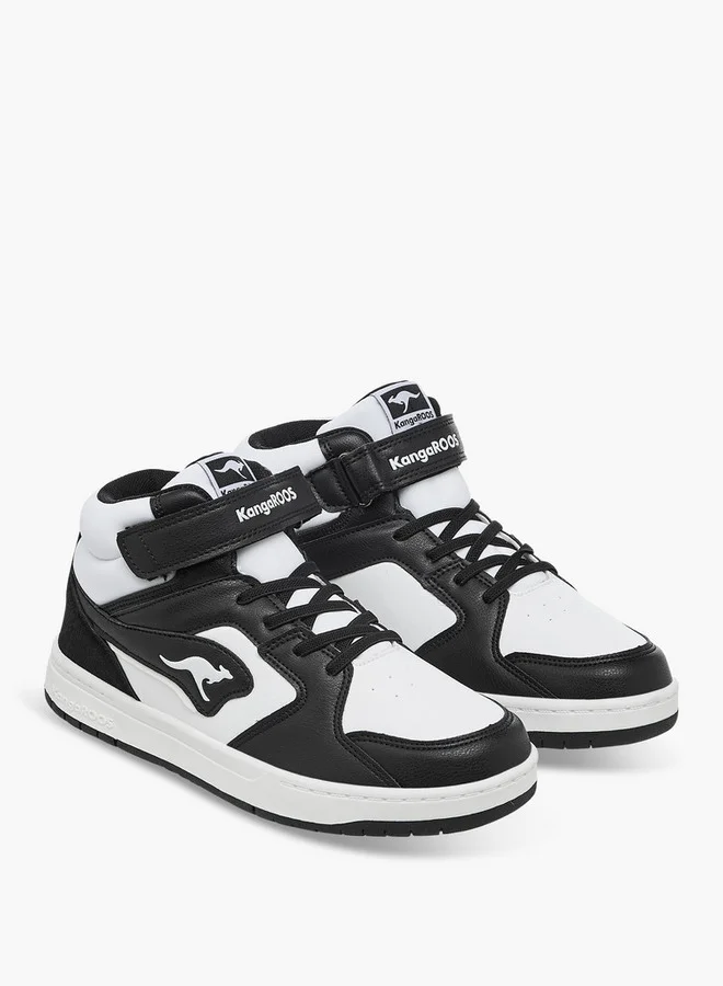 كانغاروس Women's Panelled High Top Shoes with Hook and Loop Closure