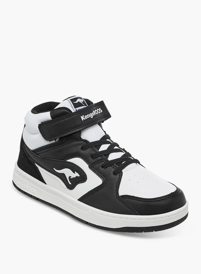 كانغاروس Women's Panelled High Top Shoes with Hook and Loop Closure
