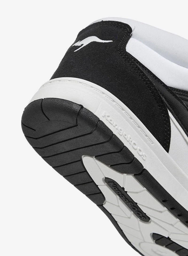 kangaROOS BLACK Women's Panelled High Top Shoes with Hook and Loop Closure for Women | Best Price UAE