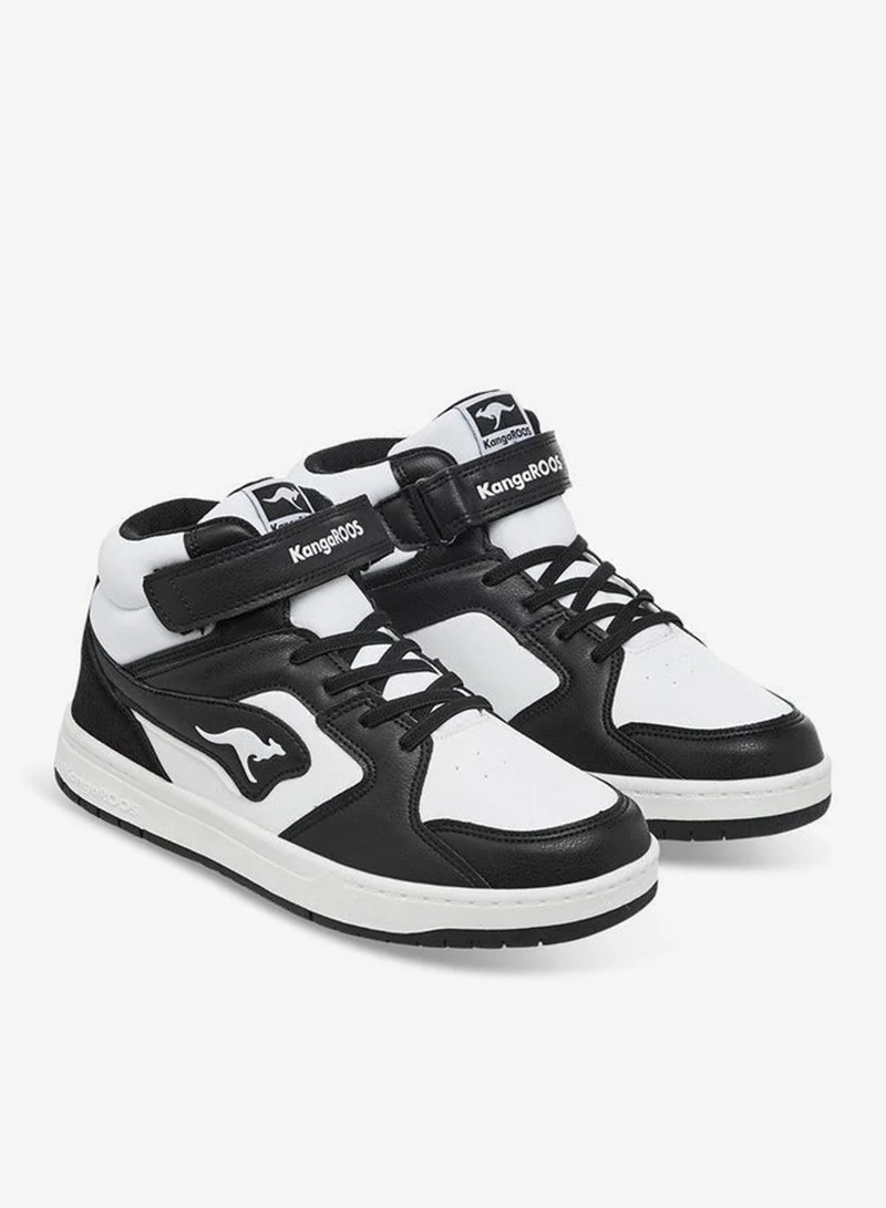 kangaROOS BLACK Women's Panelled High Top Shoes with Hook and Loop Closure for Women | Best Price UAE
