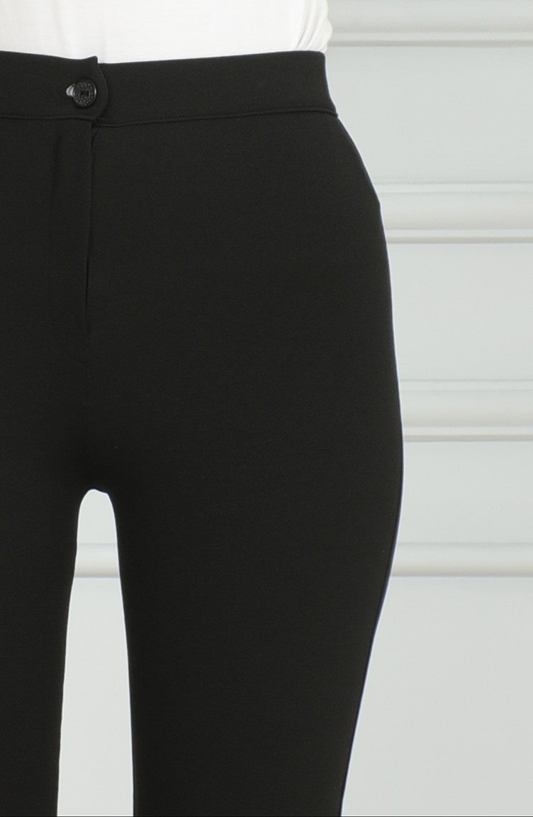 Bell-bottomed Trousers 7094-01 Black
