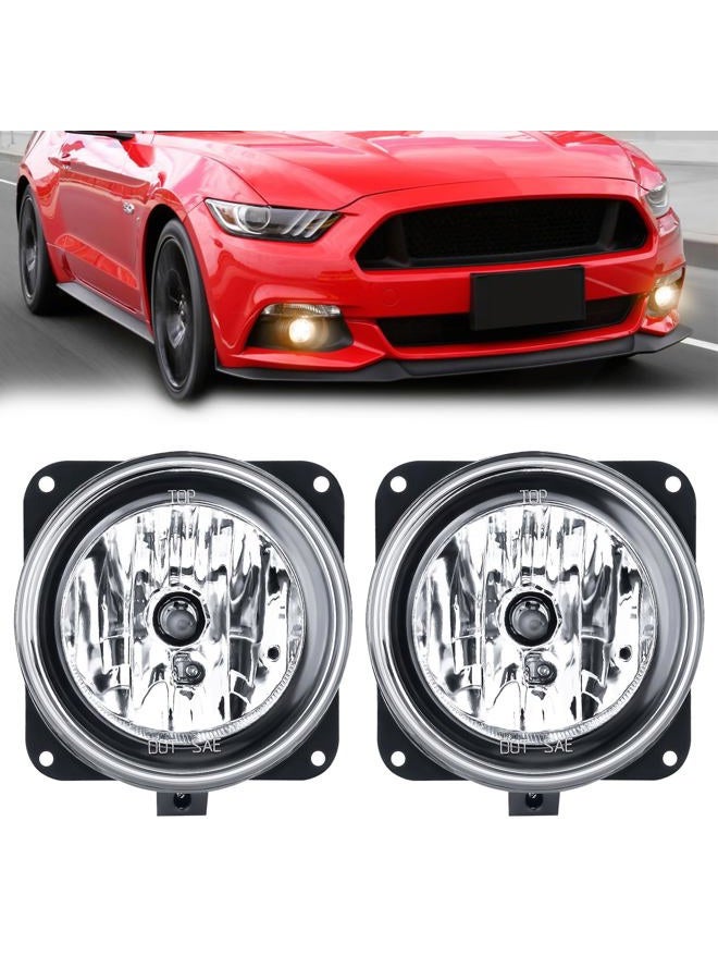 Nilight Fog Lights Assembly Compatible with 2002 2003 2004 2005 2006 Ford Focus SVT 2005 2006 Ford Escape 2003 2004 Ford Mustang Cobra 2002 Lincoln LS Fog Light Replacement, 2 Year Warranty - Image 1
