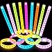Kasyat 12 Pieces 8 Inch Silicone Charm Bracelets Luminous Silicone Wristbands Bulk for Charm Adjustable with Hole Mardi Gras Decoration for Party Favors Presents 6 Colors - Image 4