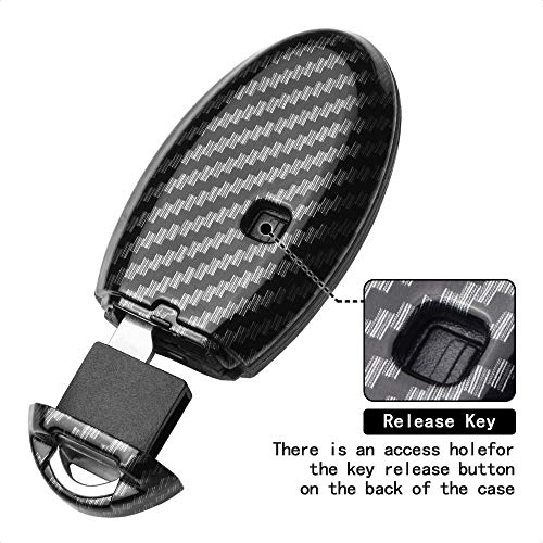 TANGSEN Smart Key Fob Case Grey Brushed Black Silicone Cover Compatible with Infiniti JX35 Q50 Q60 QX56 QX60 QX80 for Nissan Altima Armada Maxima Murano Pathfinder Rogue 5 Button Keyless Entry Remote - Image 5