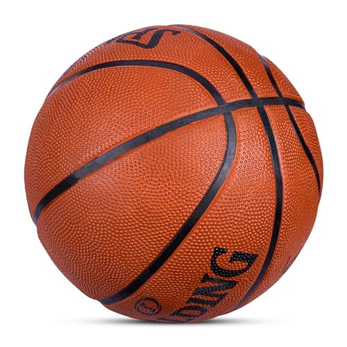 Spalding 8 Panel TF-50 FIBA Approved Rubber Moulded Basketball with Butyl Bladder, Orange, Size: 5 (Suitable for Practice/Match/Training) + Free Air Needle - Image 3