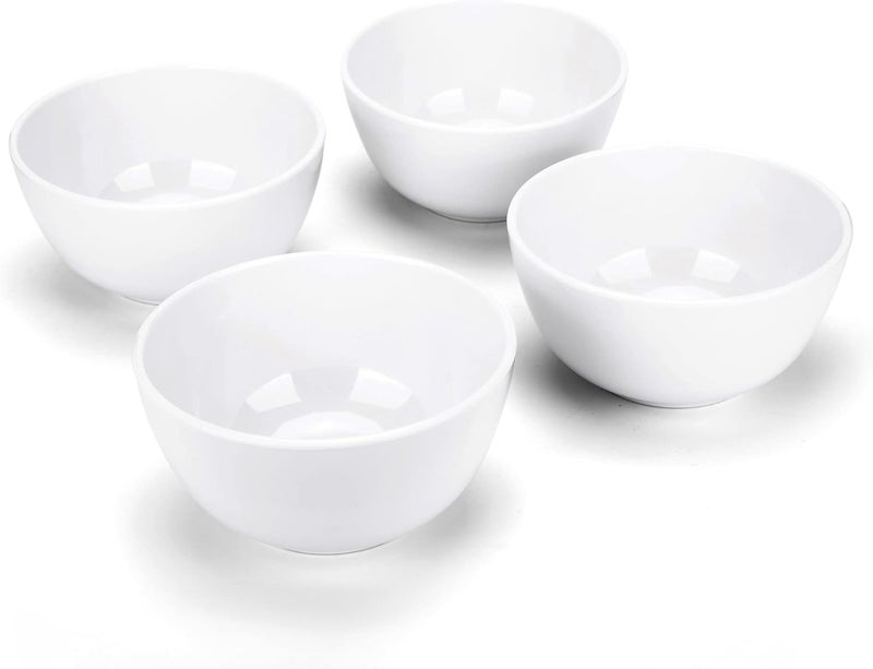 KX-WARE KXWARE Melamine Bowls with Lids set  28oz 6inch 100 Melamine CerealSoupSalad Bowls Set of 6 White  ShatterProof and ChipResistant Dishwasher Safe BPA Free - Image 3