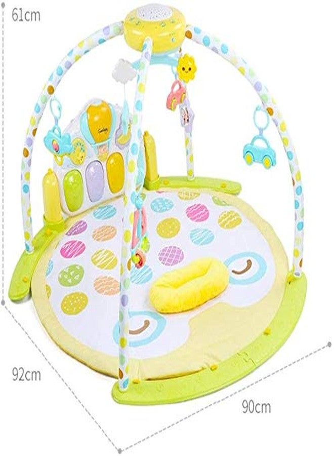 Prakal Baby Gym Kick and Play Piano Activity Baby Kick Piano Plush Mat with Rotating Star Mobile & Star Projector Child Puzzle Music Toy,Multi Color(Pack of 1 Set) - Image 4