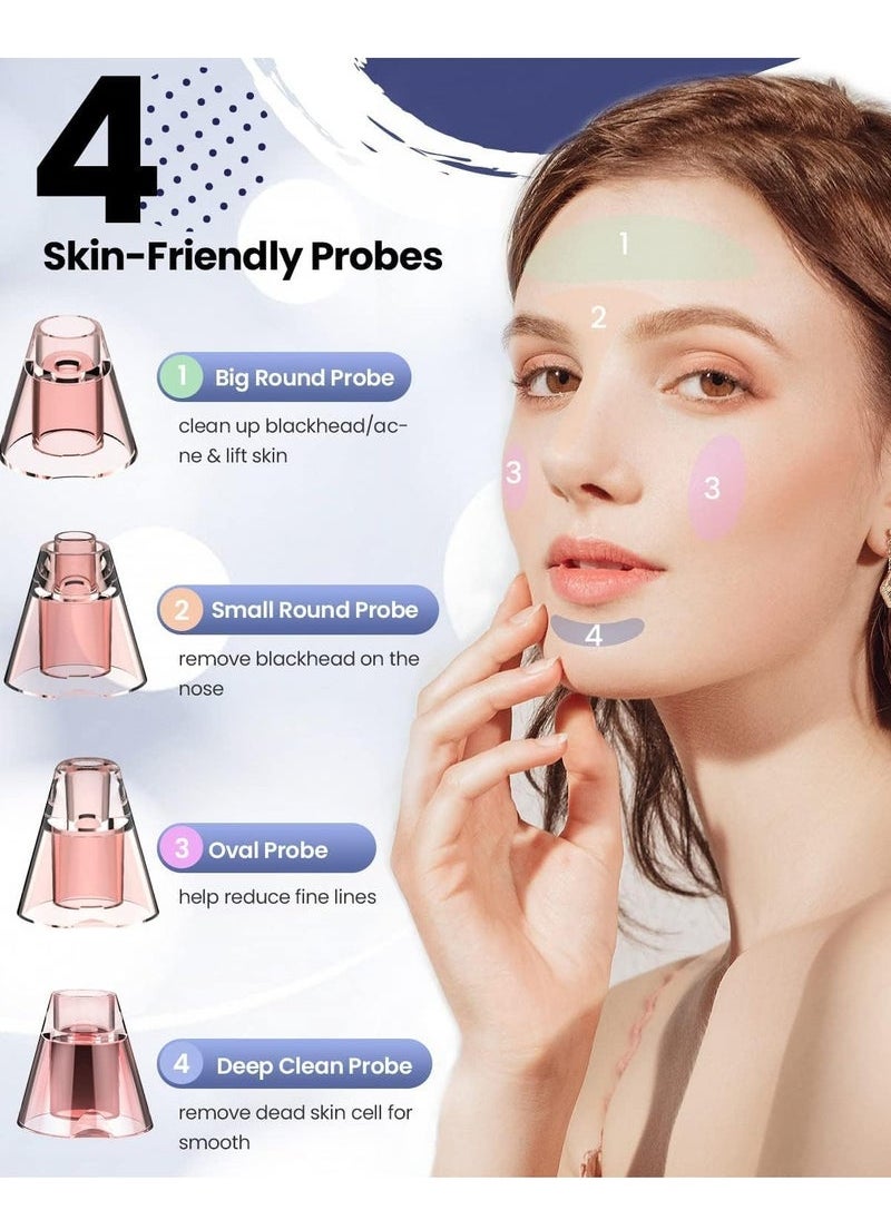 Generic Head Remover Tools Blackhead Pore Vacuum: Electric Facial Pore Cleaner 3 Suction Levels, Rechargeable Acne Pimple Comedone Extractor Skin Care for Face Nose (White)  - Image 3