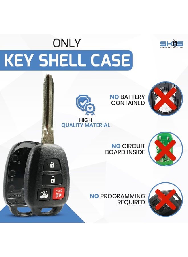 Smart Key Solution Key Fob Shell fits 2012-2017 Toyota Camry / 2014-2017 Toyota Corolla RAV4 Highlander Keyless Entry Remote Case & Pad (HYQ12BDM) HYQ12BEL - Image 2