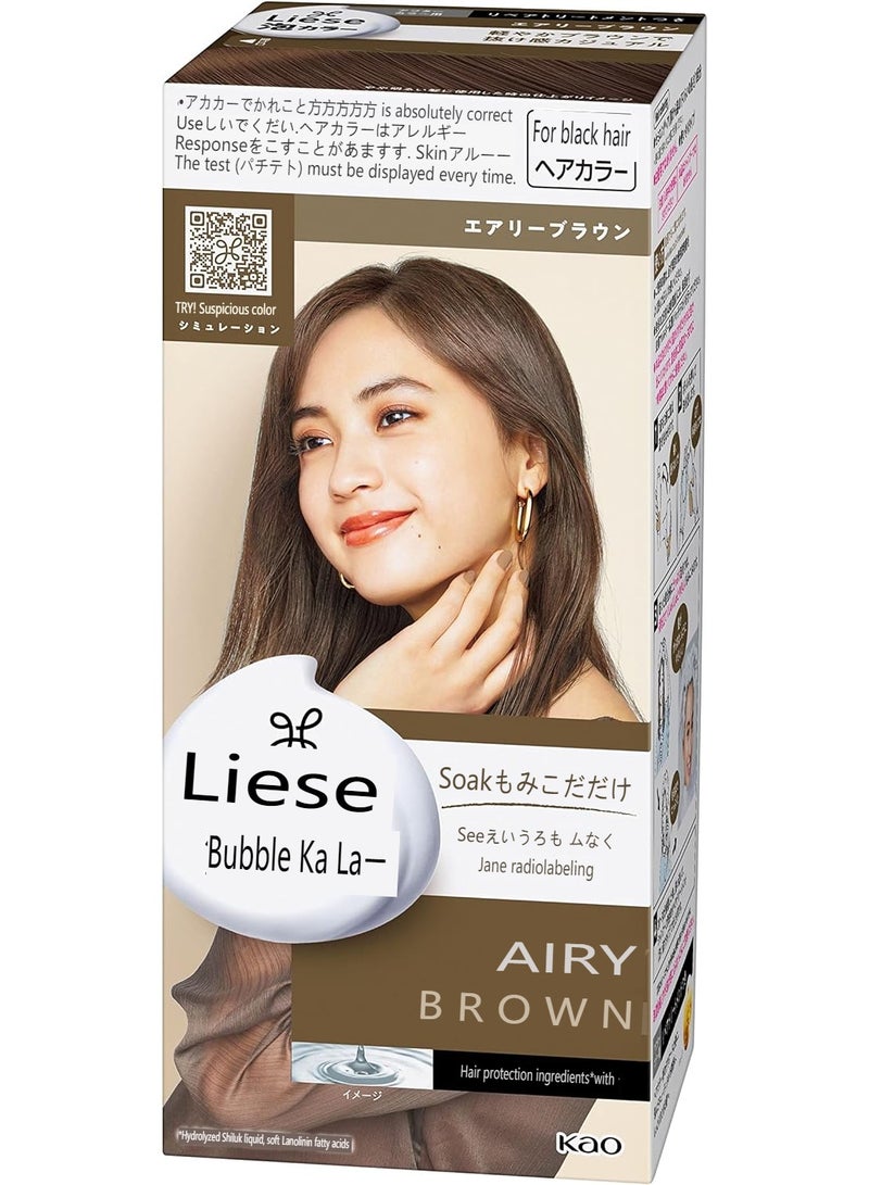 Liese Foam Hair Color  Airy Brown
