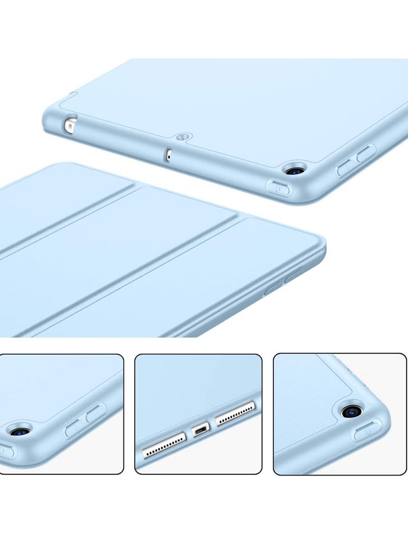 JAJEEK "New iPad 9.7 Case (2018/2017, 6th/5th Gen) Smart Cover with Pencil Holder – Soft Baby Skin Silicone Back, Full Body Protection, Auto Wake/Sleep, Sky Blue" - Image 3