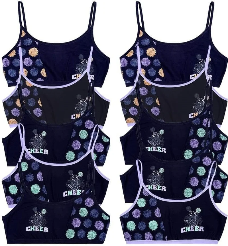 Donella 10-Piece Cheer Printed Girls' First Bra - 5971461FPC